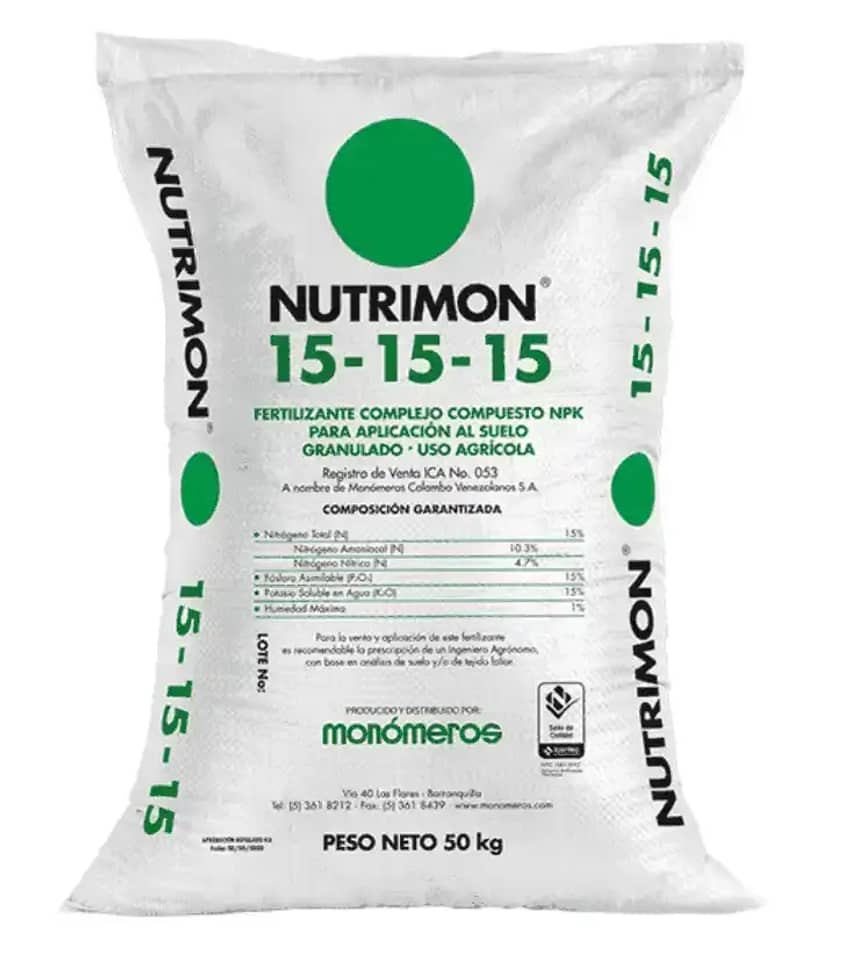 Fertilizante 15-15-15 Nutrimon 50 Kg
