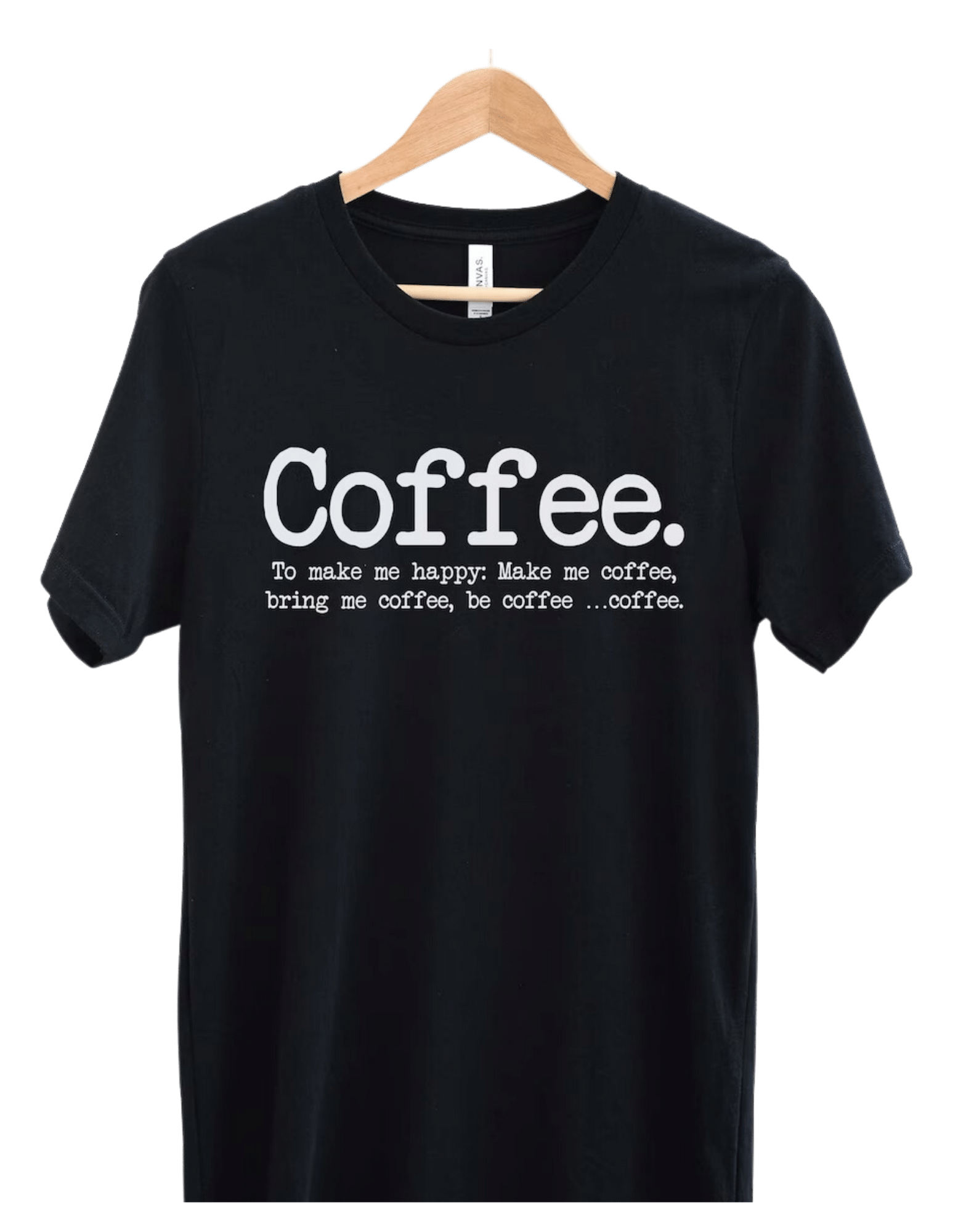 Camiseta Premium 100% Algodón - Diseño Frases de Café