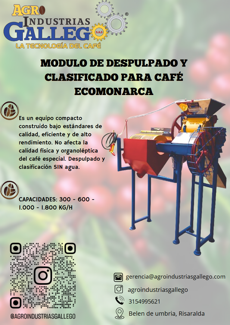 Modulo de Despulpado y Clasificado de Café Ecomonarca